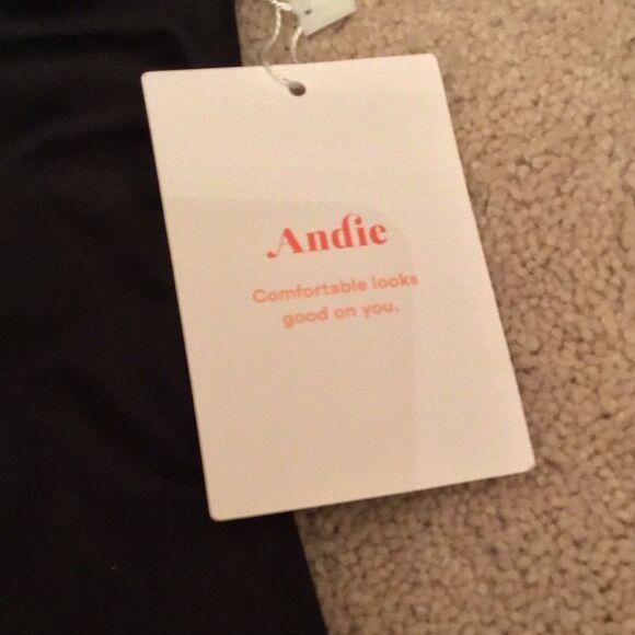 Andie The Luzon One Piece Eco Halter Neck Open Back Swimsuit Black NWT Size S - Picture 5 of 7